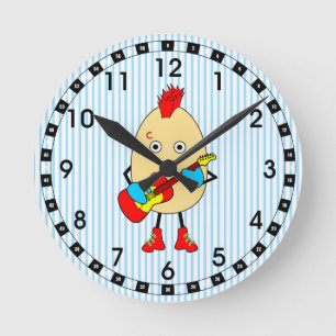 Horloge Ronde Le musicien de rock Egghead