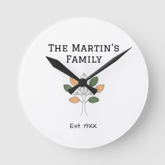 Horloge Ronde le nom de l'arbre de la communauté de la réunion d