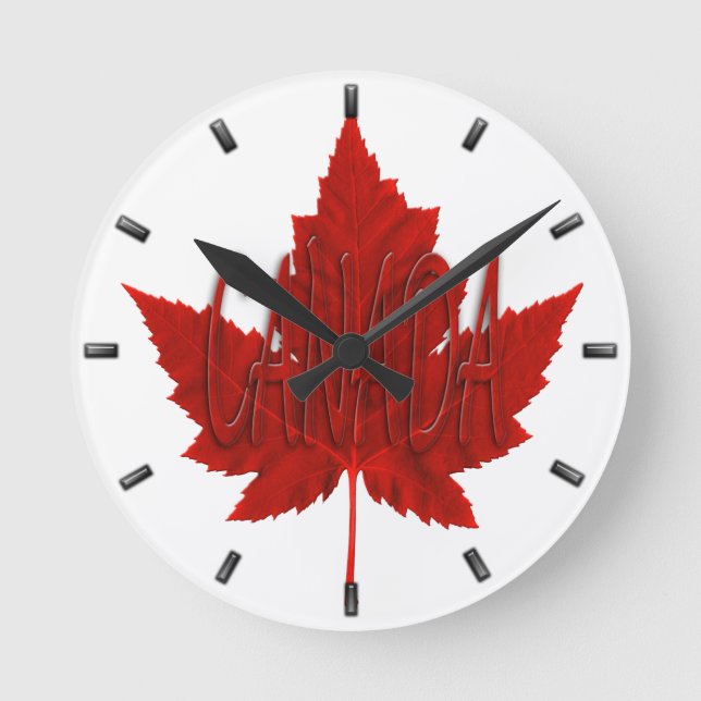 Horloge Ronde Le poison de Wall Clock Cool Canada (Recto)