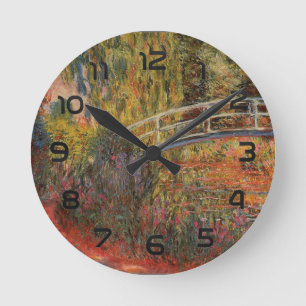 Horloge Ronde Le pont japonais ou l'étang Lily Landscap
