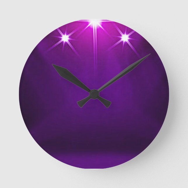 HORLOGE RONDE LE POURPRE ALLUME L'HORLOGE MURALE ACRYLIQUE ! (Recto)