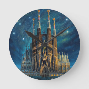 Horloge Ronde Le rêve étoilé de Gaudi   Barcelone Sagrada Famili