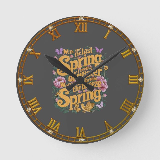 Horloge Ronde Le sourire du printemps (Recto)