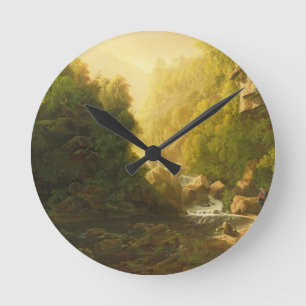Horloge Ronde Le torrent de montagne, c.1820-30 (huile sur la