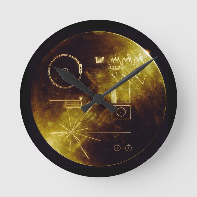 Horloge Ronde Le Voyager Golden Record (Recto)