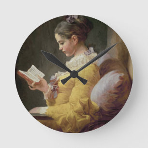 Horloge Ronde Lecture de jeune fille, c.1776