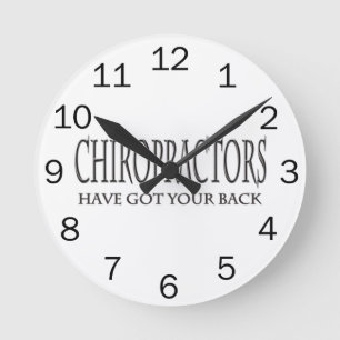 Horloge Ronde Les chiroprakteurs ont votre dos