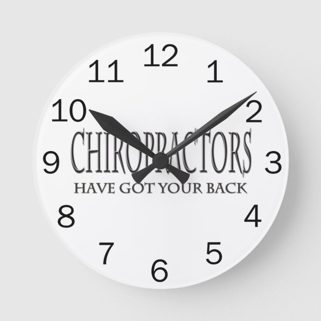 Horloge Ronde Les chiropraticiens ont ton dos (Recto)