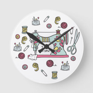 Horloge Ronde Les Dames Ou Les Filles De Couture Thème Artisana
