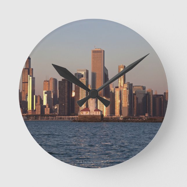 Horloge Ronde Les Etats-Unis, l'Illinois, Chicago, horizon de (Recto)
