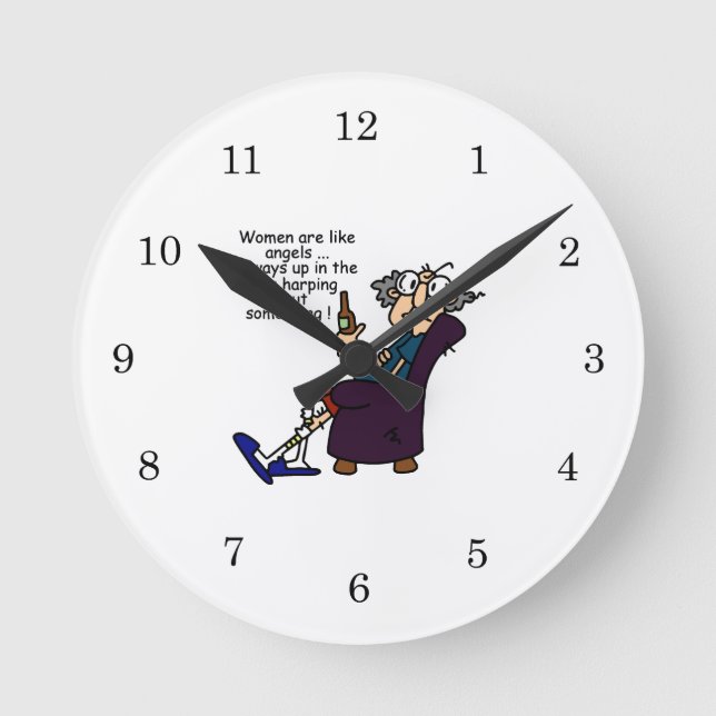 Horloge Ronde Les Femmes Sont Comme Des Anges (Recto)