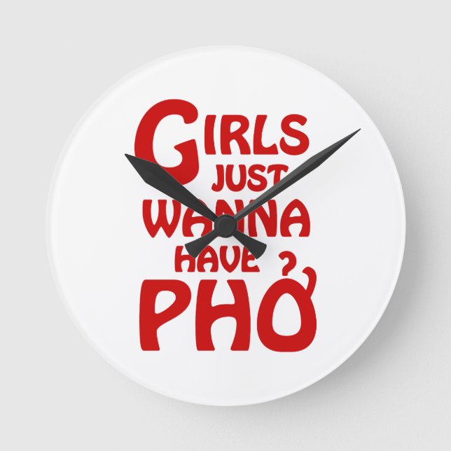 Horloge Ronde Les Filles Voulaient Juste Avoir Des Phnomes (Recto)