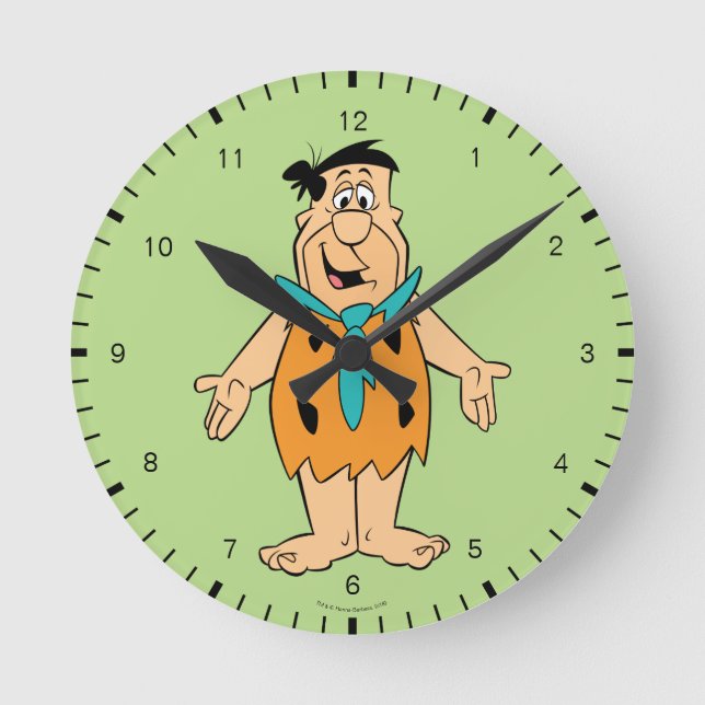 Horloge Ronde Les Flintstones | Fred Flintstone (Recto)