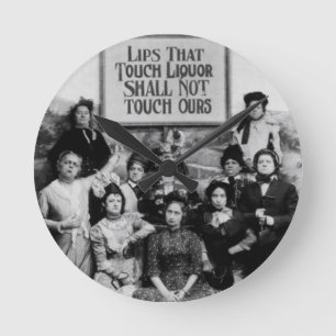 Horloge Ronde Les Lèvres Qui Touchent Le Liqueur Ne Toucheront P