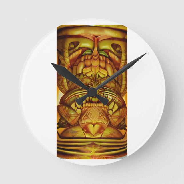 Horloge Ronde Les Nouveaux Tiki Freaks (Recto)