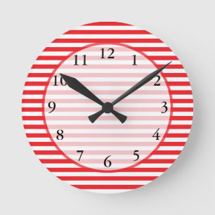Horloge Ronde Les Pères Rouges et Blanches