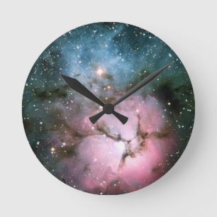Horloge Ronde L'espace de nature de cool de geek de hippie de