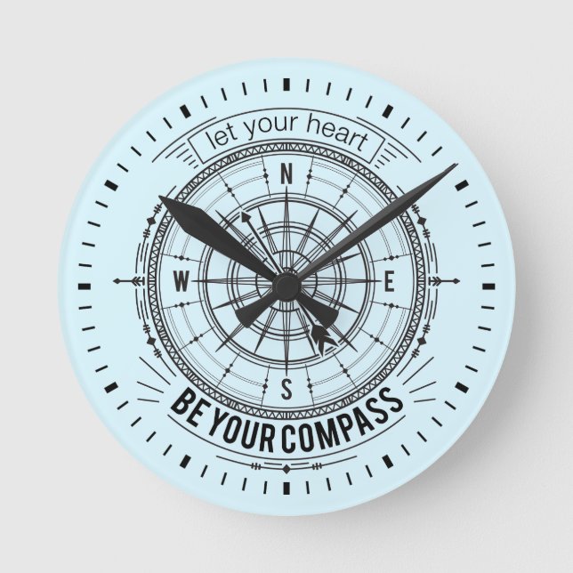 Horloge Ronde Let Your Heart Be Your Compass (Recto)
