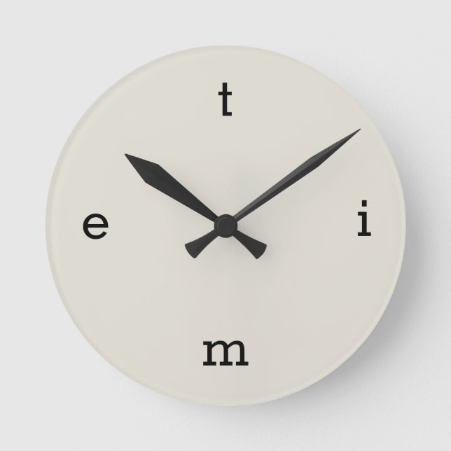 Horloge Ronde Lettre de TIME (Recto)