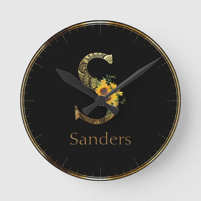 HORLOGE RONDE LETTRE NOIRE ET ORDRE S TOMBEAUX (Recto)