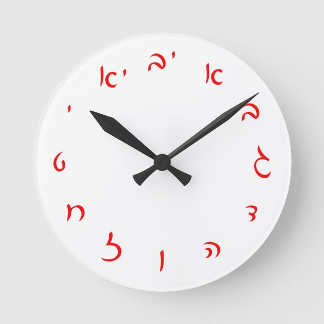 Horloge Ronde Lexique de Hebrew (Recto)