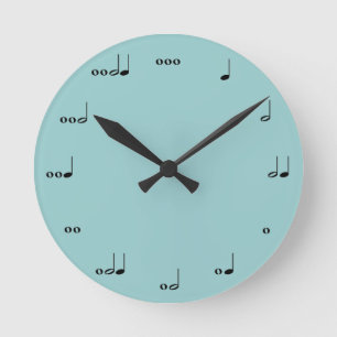 Horloge Ronde L'horloge de note de musique originale