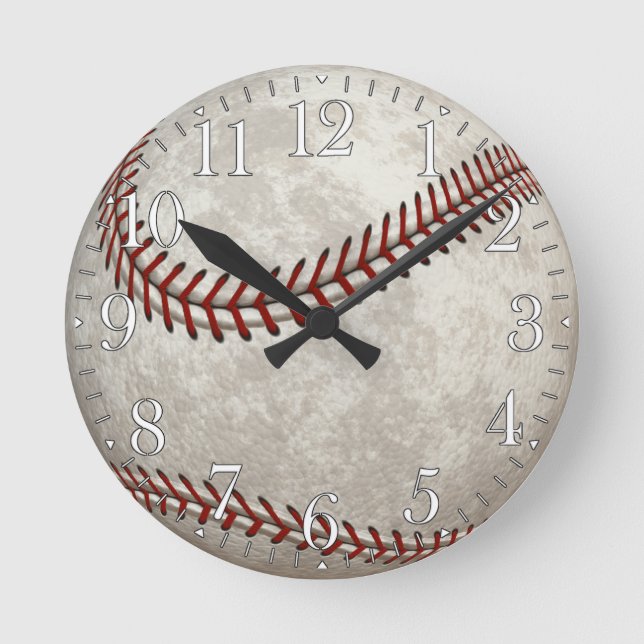 Horloge Ronde L'horloge des amateurs de baseball américain (Recto)