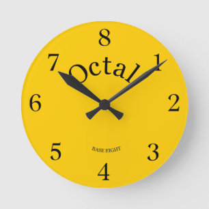 Horloge Ronde L'horloge Octal vivez votre vie dans la base 8