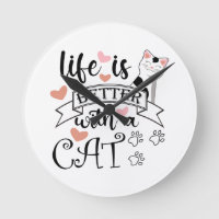 Life is Better With a Cat quote slogan