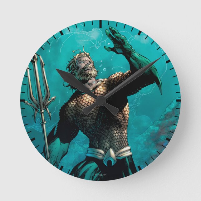 Horloge Ronde Ligue Justice #10 Aquaman Noyé Variant de Terre (Recto)