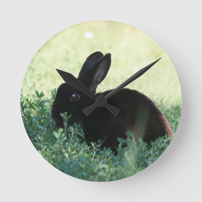 Horloge Ronde Lil Black Bunny (Recto)