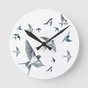 Horloge Ronde L'Illustration De L'Avalière Volante