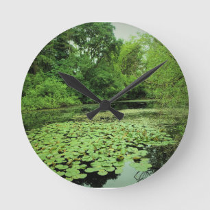 Horloge Ronde Lily Pads sur le Pond