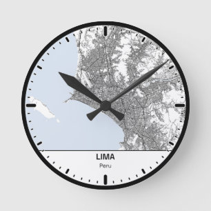 Horloge Ronde Lima Clock City Line Art