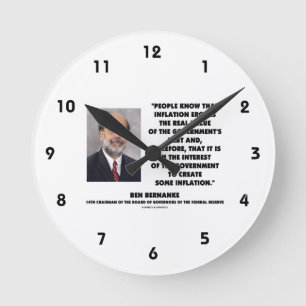 Horloge Ronde L'inflation de Ben Bernanke érode la vraie dette