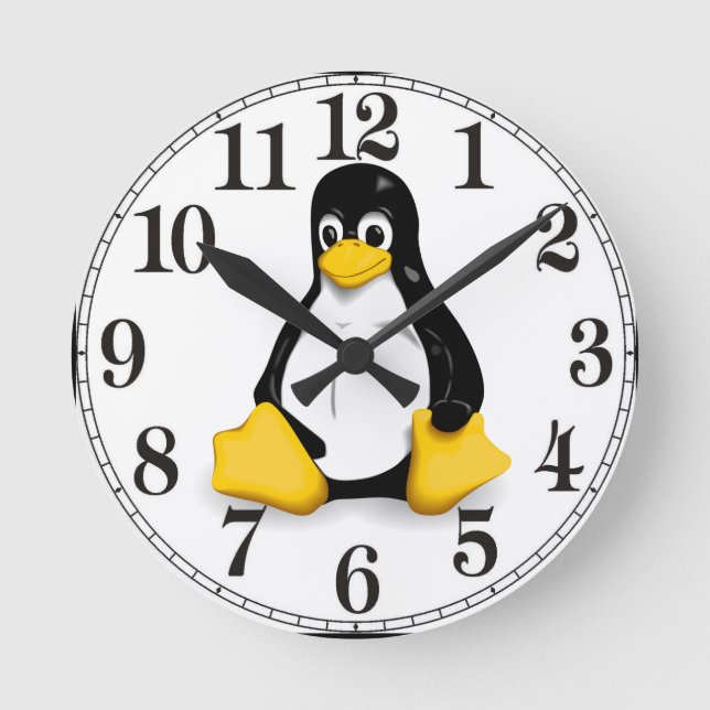Horloge Ronde Linux Tux Products (Recto)