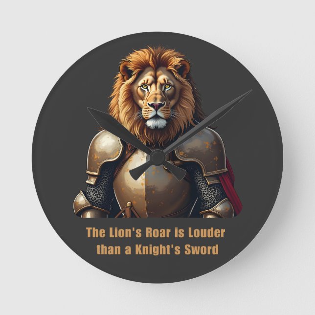 Horloge Ronde Lion de chevalier (Recto)