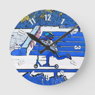 Horloge Ronde Little Speedster - Scooter Rider