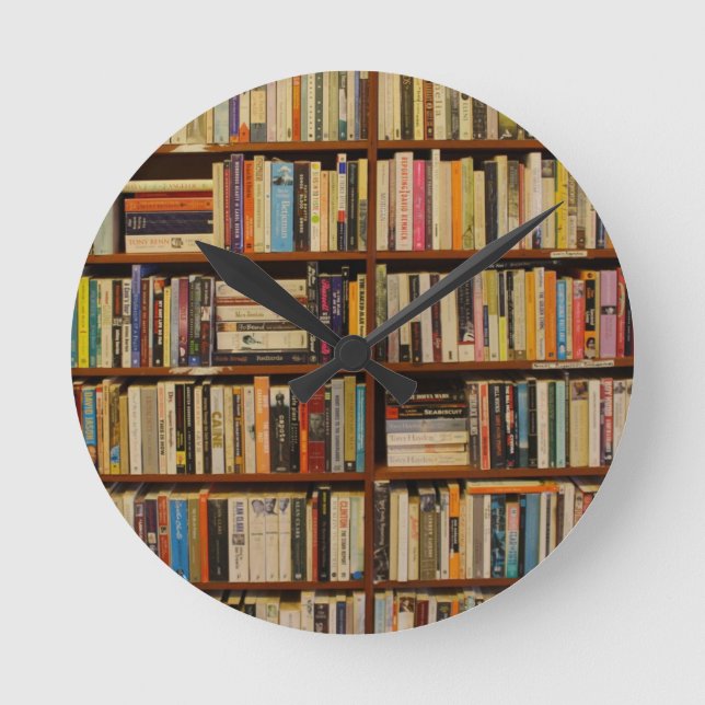 Horloge Ronde Livres dans la bibliothèque (Recto)