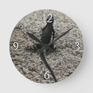 Horloge Ronde Lizard noir