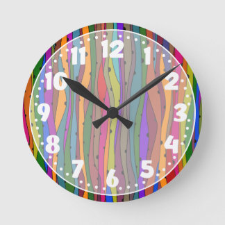 Horloge Ronde L'obscurité ondule l'horloge