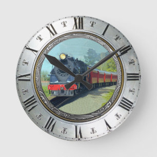HORLOGE RONDE LOCOMOTIVE