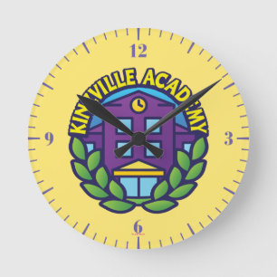 Horloge Ronde Logo d'académie de Kinzville