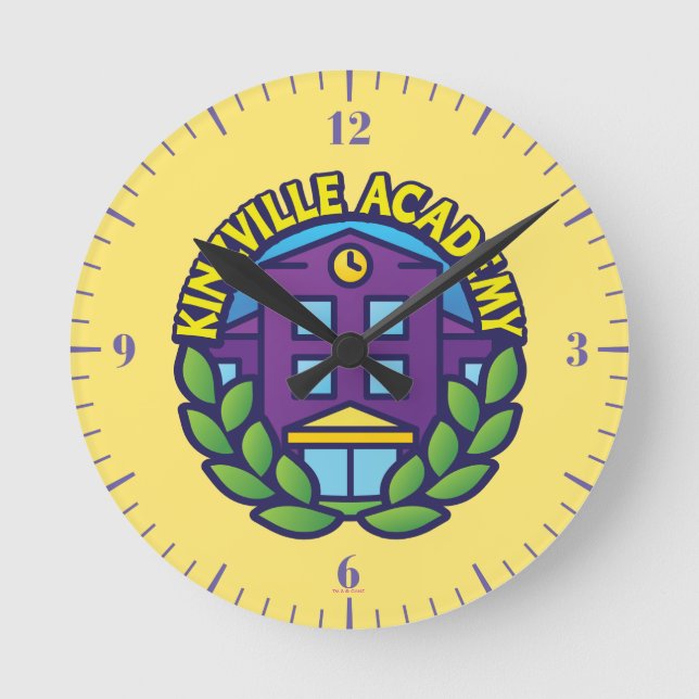 Horloge Ronde Logo d'académie de Kinzville (Recto)