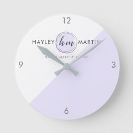 Horloge Ronde Logo de marque monogram style custom