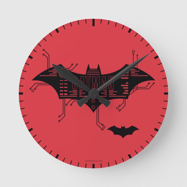 Horloge Ronde Logo du circuit de chaume haute technologie (Recto)