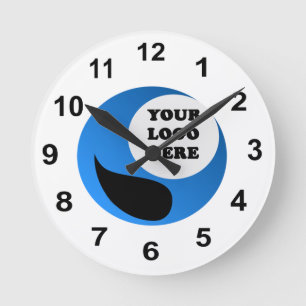 Horloge Ronde Logo fait sur commande personnalisé