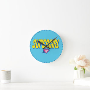 Horloge Ronde Logo Pop Supergirl