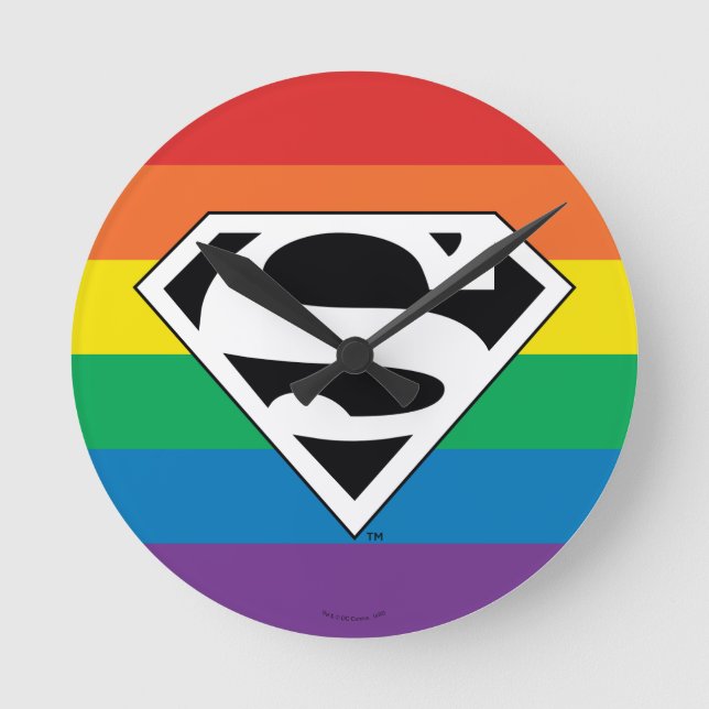 Horloge Ronde Logo Rainbow Superman (Recto)