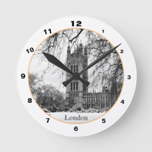Horloge Ronde London Winter, Westminster Palace /British vintage